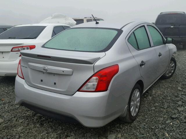 3N1CN7AP8HL846218 - 2017 NISSAN VERSA S SILVER photo 4