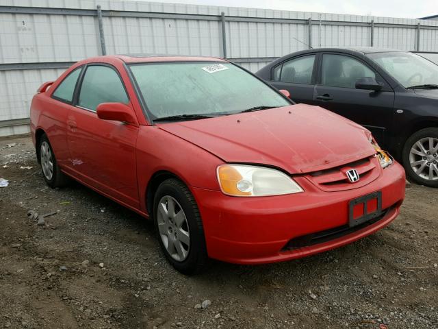 1HGEM22961L053028 - 2001 HONDA CIVIC SI RED photo 1