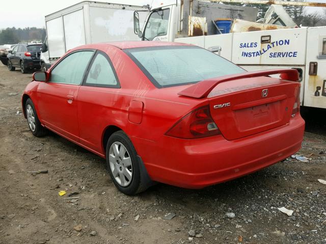 1HGEM22961L053028 - 2001 HONDA CIVIC SI RED photo 3