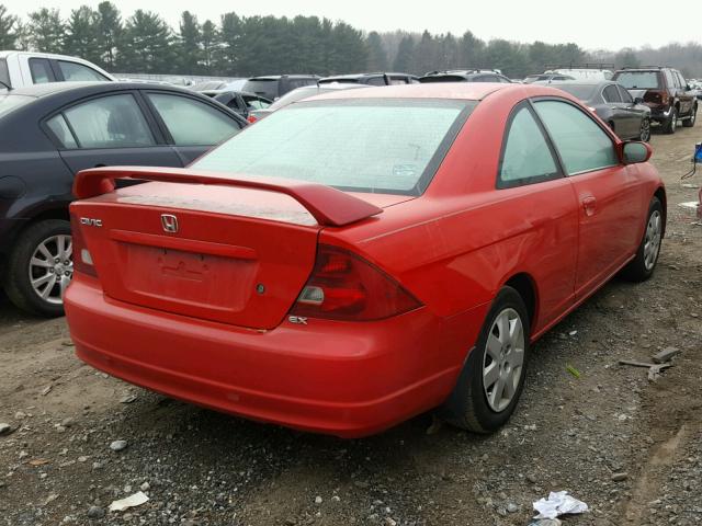 1HGEM22961L053028 - 2001 HONDA CIVIC SI RED photo 4