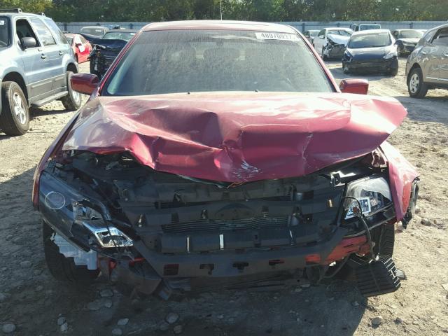 3FAHP0JG3AR315943 - 2010 FORD FUSION SEL RED photo 9