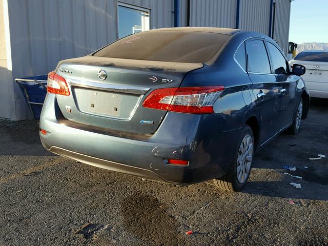 3N1AB7AP1EL659561 - 2014 NISSAN SENTRA S BLUE photo 4