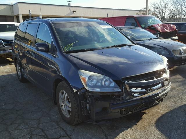 5FNRL38637B508306 - 2007 HONDA ODYSSEY EX BLUE photo 1