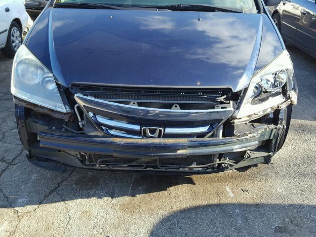 5FNRL38637B508306 - 2007 HONDA ODYSSEY EX BLUE photo 9