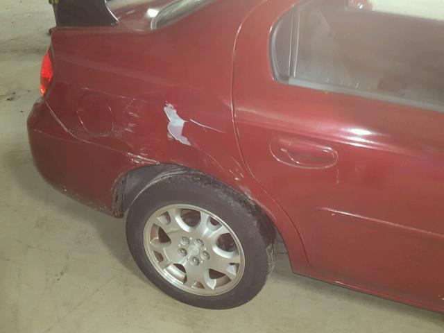 1B3ES56C13D254135 - 2003 DODGE NEON SXT RED photo 9