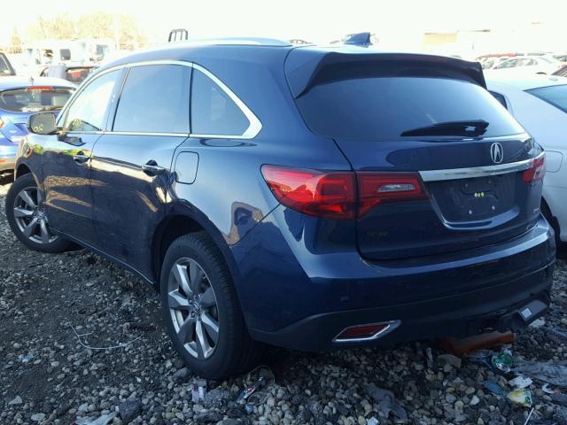 5FRYD4H98GB033971 - 2016 ACURA MDX ADVANC BLUE photo 3