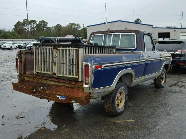 F14HNAJ7764 - 1978 FORD F-150 BLUE photo 4