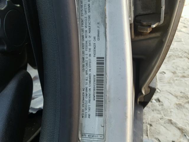 WVWPD23B9YE236978 - 2000 VOLKSWAGEN PASSAT GLX 银色 照片 10