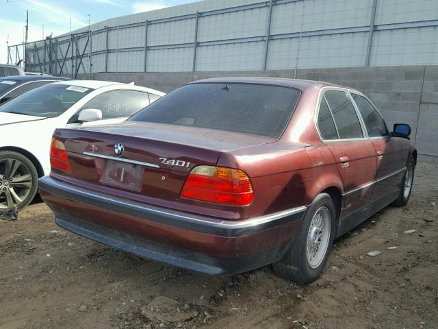 WBAGG8336XDN73712 - 1999 BMW 740 I AUTO BURGUNDY photo 4