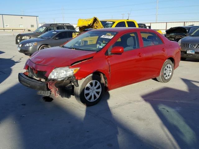 1NXBU4EEXAZ310459 - 2010 TOYOTA COROLLA BA RED photo 2