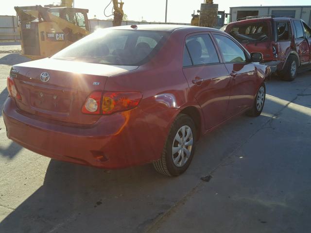 1NXBU4EEXAZ310459 - 2010 TOYOTA COROLLA BA RED photo 4