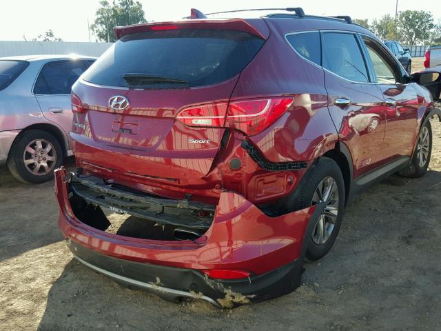 5XYZU3LB7FG264037 - 2015 HYUNDAI SANTA FE S BURGUNDY photo 4