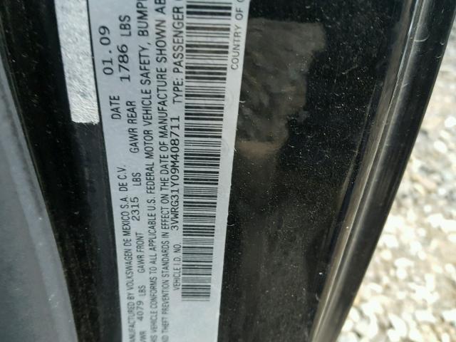 3VWRG31Y09M408711 - 2009 VOLKSWAGEN NEW BEETLE 黑色 照片 10