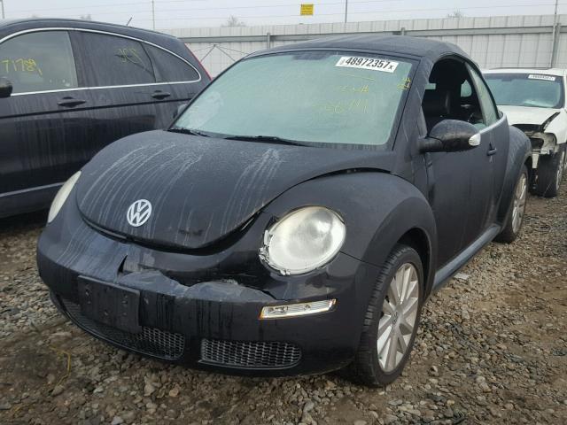 3VWRG31Y09M408711 - 2009 VOLKSWAGEN NEW BEETLE BLACK photo 2