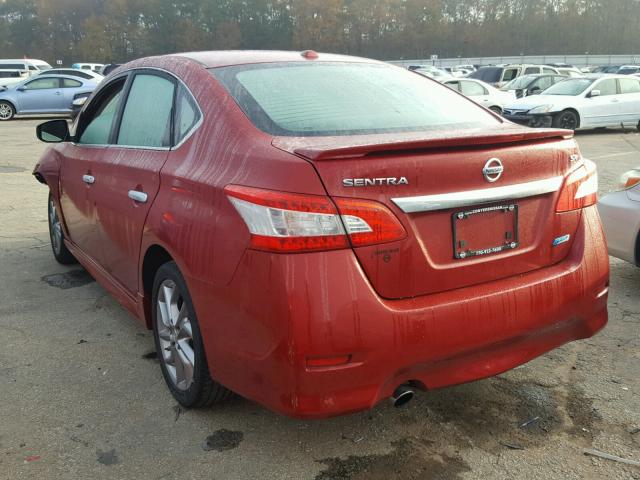 3N1AB7AP1EL646387 - 2014 NISSAN SENTRA S RED photo 3