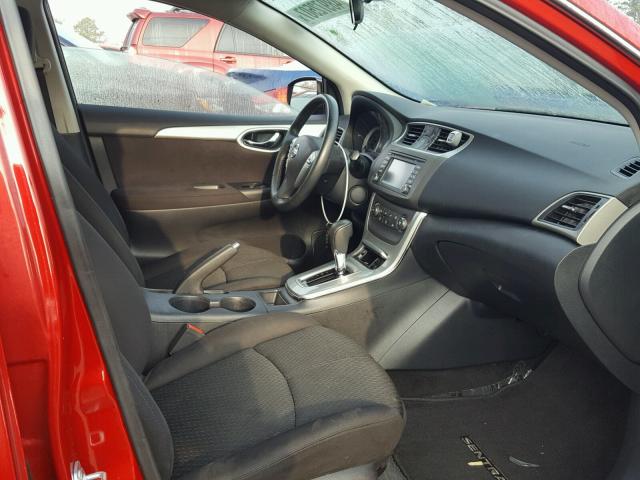 3N1AB7AP1EL646387 - 2014 NISSAN SENTRA S RED photo 5