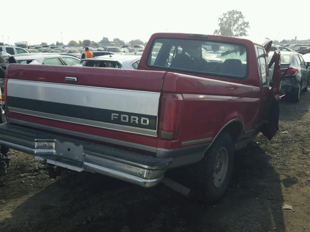 1FTEX15Y4RKA20629 - 1994 FORD F150 RED photo 4