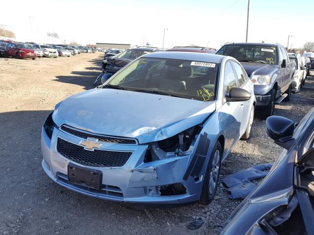 1G1PC5SH1C7326609 - 2012 CHEVROLET CRUZE LS BLUE photo 2