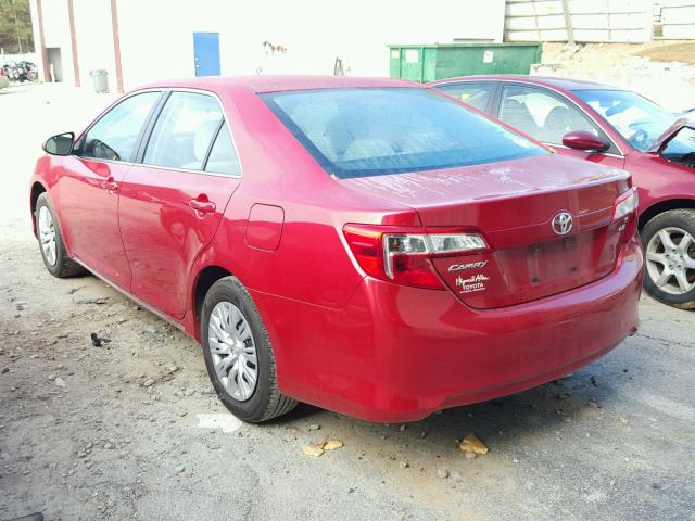 4T1BF1FK9CU553406 - 2012 TOYOTA CAMRY BASE RED photo 3