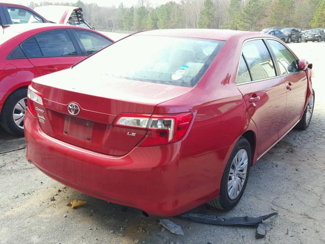 4T1BF1FK9CU553406 - 2012 TOYOTA CAMRY BASE RED photo 4