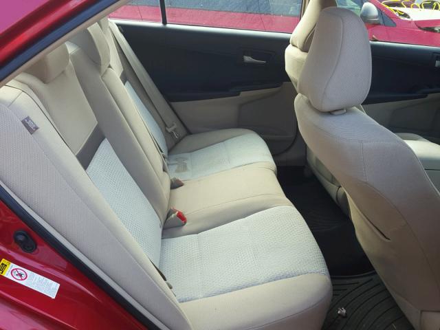 4T1BF1FK9CU553406 - 2012 TOYOTA CAMRY BASE RED photo 6