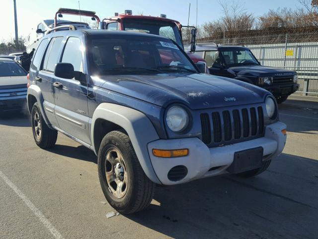 1J4GL48K24W191632 - 2004 JEEP LIBERTY SP BLUE photo 1