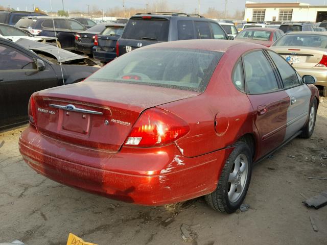 1FAFP55U71G169476 - 2001 FORD TAURUS SES RED photo 4