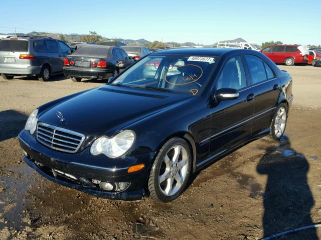 WDBRF52H67F851604 - 2007 MERCEDES-BENZ C 230 BLACK photo 2