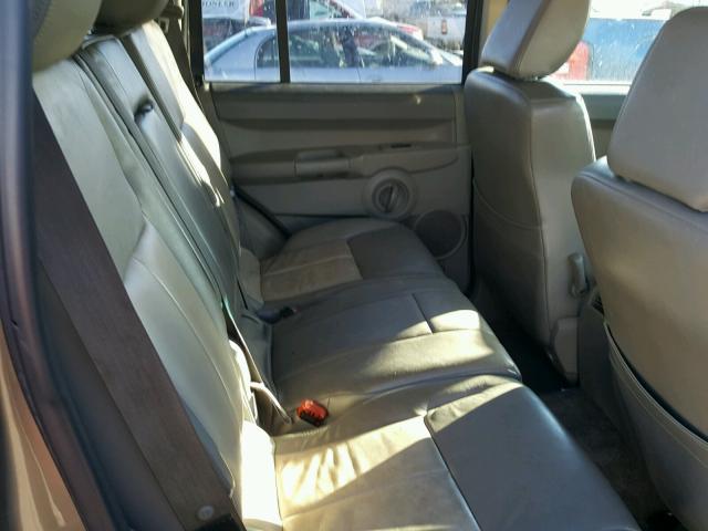 1J8HG48K06C212201 - 2006 JEEP COMMANDER ოქროსფერი ფოტო 6