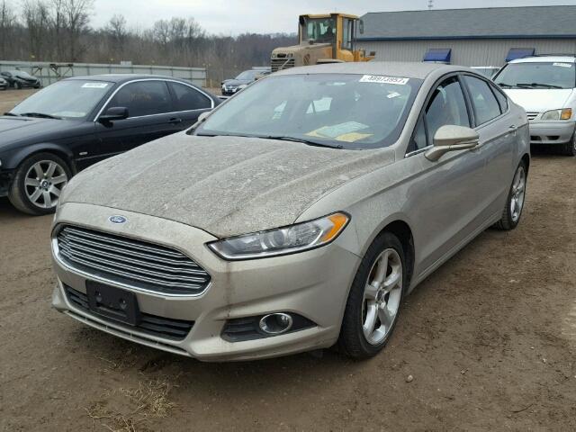 3FA6P0HD4GR148648 - 2016 FORD FUSION SE BEIGE photo 2