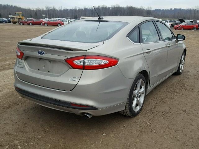 3FA6P0HD4GR148648 - 2016 FORD FUSION SE BEIGE photo 4