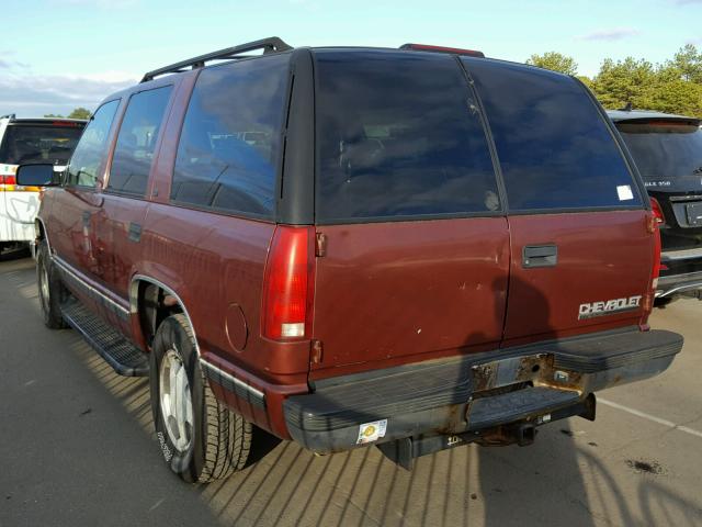 1GNEK13R2XJ305382 - 1999 CHEVROLET TAHOE K150 MAROON photo 3