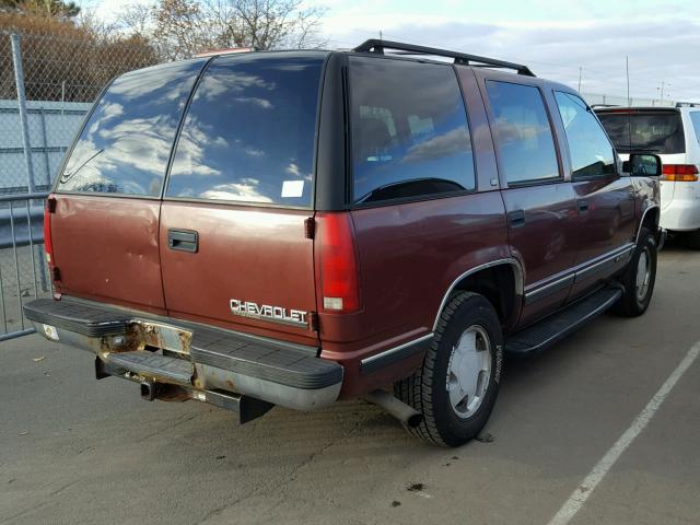 1GNEK13R2XJ305382 - 1999 CHEVROLET TAHOE K150 MAROON photo 4