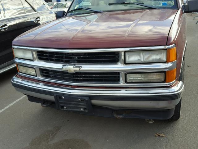 1GNEK13R2XJ305382 - 1999 CHEVROLET TAHOE K150 MAROON photo 7