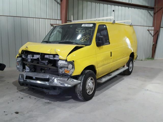 1FTNE2EW7EDA17460 - 2014 FORD ECONOLINE YELLOW photo 2