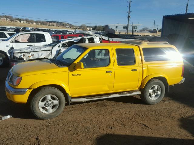 1N6ED27T7YC394318 - 2000 NISSAN FRONTIER C YELLOW photo 9