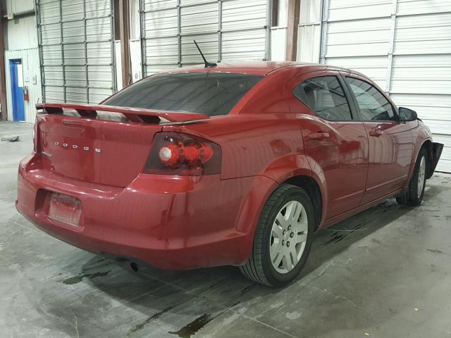 1B3BD4FB6BN540733 - 2011 DODGE AVENGER EX RED photo 4