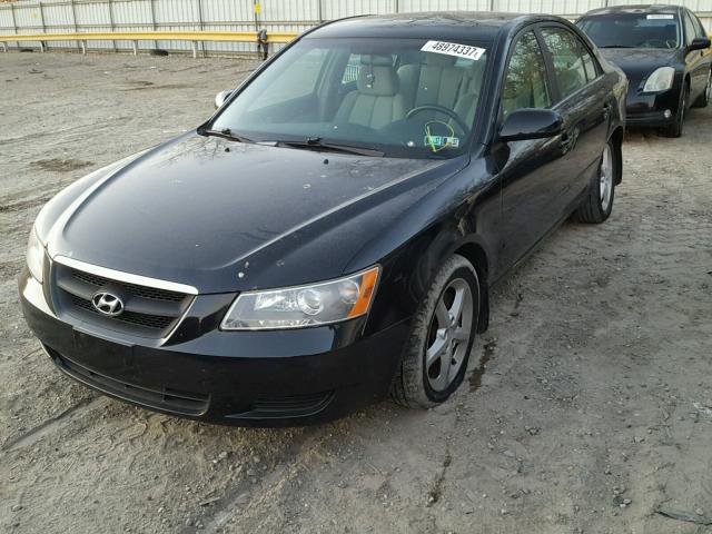 5NPET46F38H340323 - 2008 HYUNDAI SONATA GLS BLACK photo 2