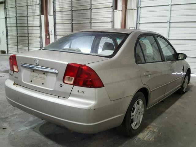 2HGES16592H530864 - 2002 HONDA CIVIC LX TAN photo 4