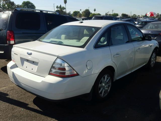 1FAHP23W49G118248 - 2009 FORD TAURUS SE WHITE photo 4