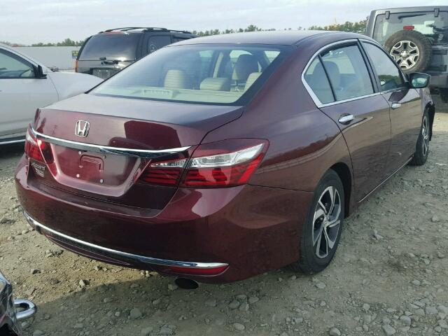 1HGCR2F39GA201689 - 2016 HONDA ACCORD LX PURPLE photo 4