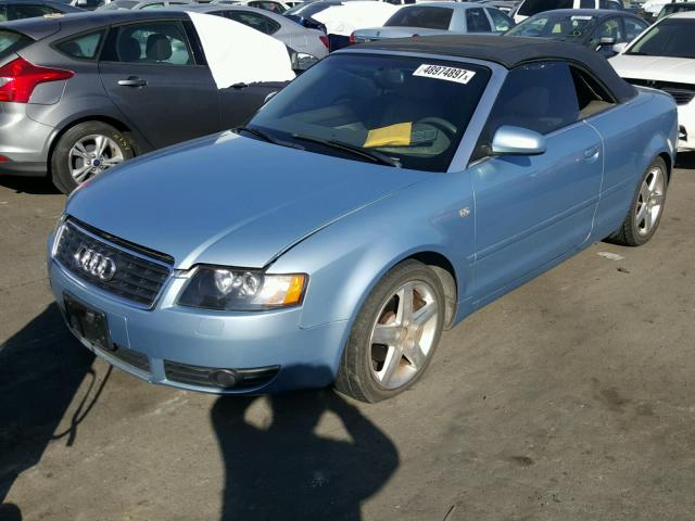 WAUAC48H64K015946 - 2004 AUDI A4 1.8 CAB BLUE photo 2