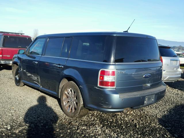 2FMHK6CC8ABA81394 - 2010 FORD FLEX SEL BLUE photo 3