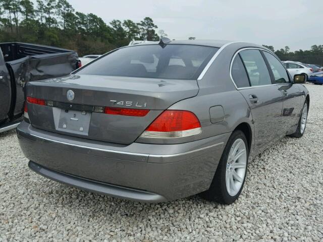 WBAGN63484DS50003 - 2004 BMW 745 LI GRAY photo 4