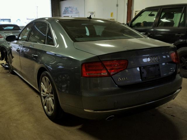 WAURMAFD7EN012732 - 2014 AUDI A8 L TDI GRAY photo 3