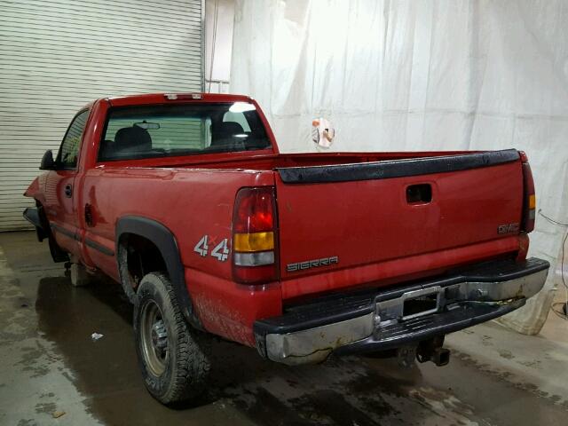 1GTHK24U41E230571 - 2001 GMC SIERRA K25 RED photo 3