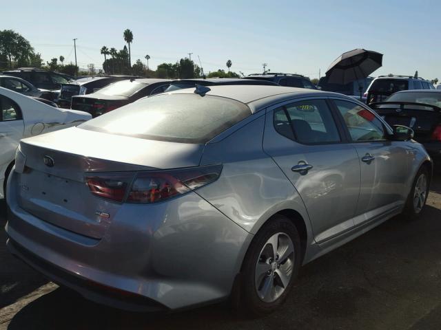 KNAGM4AD9F5078555 - 2015 KIA OPTIMA HYB SILVER photo 4