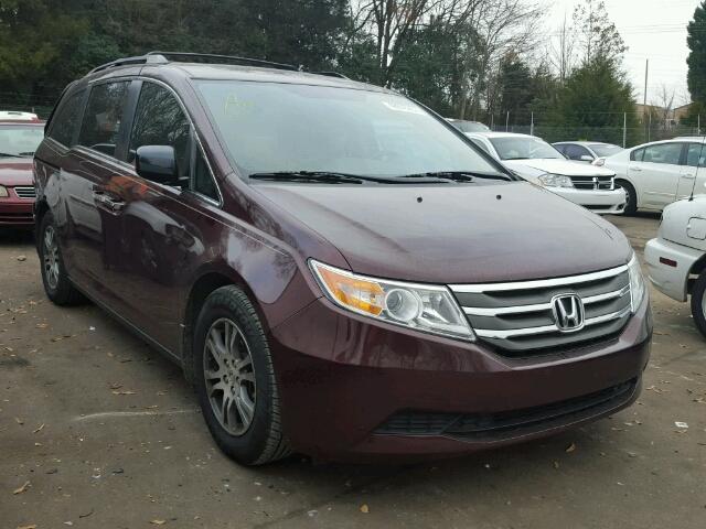 5FNRL5H66DB067603 - 2013 HONDA ODYSSEY EX MAROON photo 1