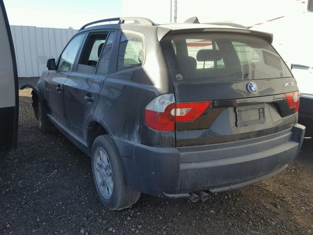 WBXPA73414WB25794 - 2004 BMW X3 2.5I BLACK photo 3