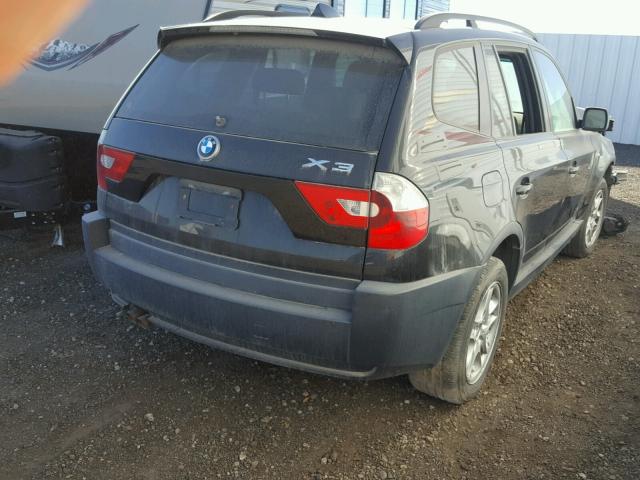 WBXPA73414WB25794 - 2004 BMW X3 2.5I BLACK photo 4